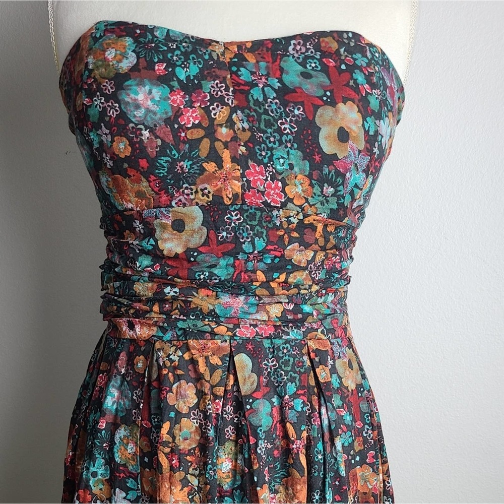 AMERICAN RAG | FLORAL STRAPLESS DRESS - Picture 2 of 11